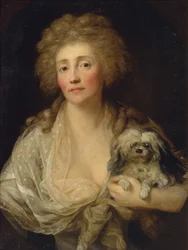 Ritratto di Anna Oraczewska con il cane, 1789