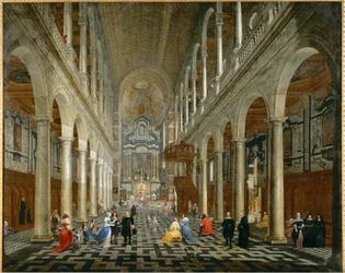Interno della chiesa dei Gesuiti ad Anversa (dipinto su tela)