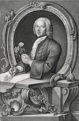 Ritratto di Georg Dionysius Ehret, inciso da Johann Jakob Haid