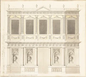 Elevazione di un padiglione per il palazzo della Sultana Hadigé a Defterdar Bournou