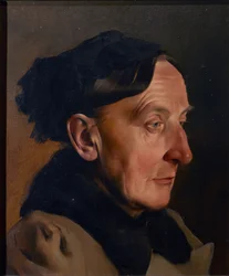 Testa di una vecchia donna