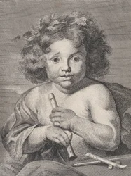 Il giovane Bacco, con un flauto, 1728