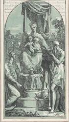 La Vergine e il Bambino in trono, San Girolamo in basso a destra, San Francesco..., prima del 1749