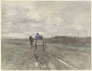 Carro contadino su una strada di campagna