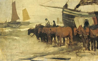 Il varo di una barca da pesca
