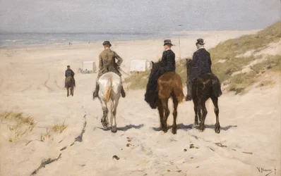Mattina a cavallo lungo la spiaggia