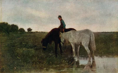 Abbeverando i cavalli, 1871, 1913