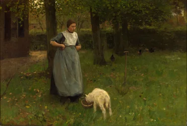 Donna di Laren con agnello