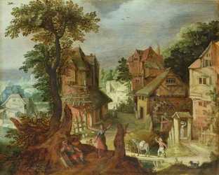 Paesaggio di villaggio