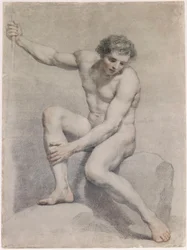 Nudo maschile seduto