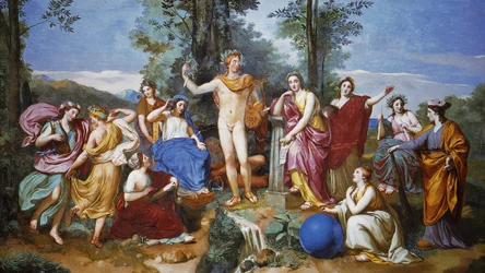Apollo, Mnemosine e le nove muse
