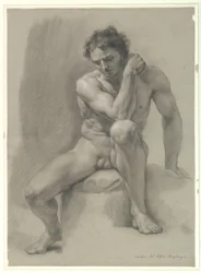 Nudo maschile seduto