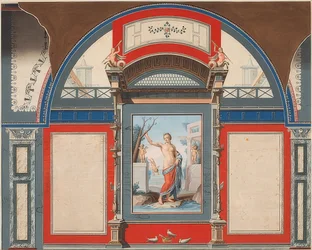 Affresco di una casa romana nel sito della Villa Negroni a Roma, Venere con Eroti