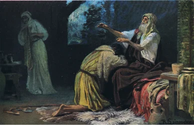 Isacco benedice Giacobbe, da Hulberts Story of the Bible pubblicato da The John Winston Company