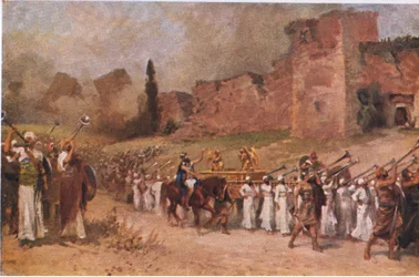 La caduta delle mura di Gerico, da Hulbert