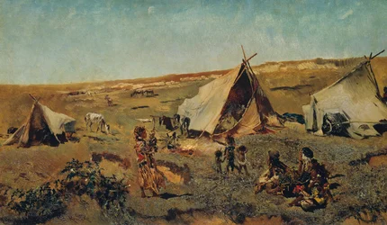 Accampamento di zingari nella Puszta