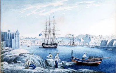 Malta: Vista di La Valletta dal Punto al Corradino