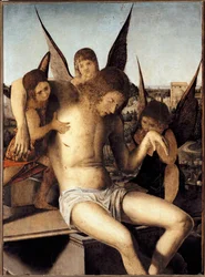 Pietà con tre angeli (dettaglio)