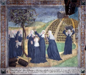 Vita di Santa Francesca Romana: la santa mantiene il vigneto con le sorelle e fa apparire l