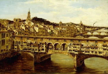 Una vista del Ponte Vecchio, Firenze