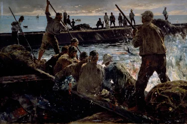 Mattanza, dipinto di Antonino Leto (1844-1913)