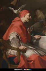 San Gregorio accoglie Gesù il pellegrino (dettaglio) 1729-1731