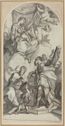 La Madonna e il Bambino in Gloria con i Santi Gregorio Magno e Andrea