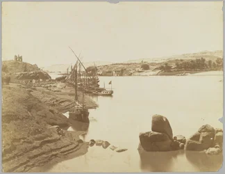 Aswan, vista del Nilo dalla riva est