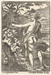 Callisto a caccia con arco teso, dopo Parmigianino, 1720-1740