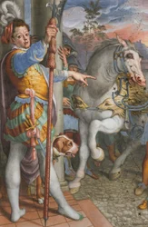 Abside, Antonio Campi, Incontro di Gesù con il centurione Cornelio 1582-84, (dettaglio)