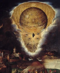 Scene della passione: ascensione (dettaglio). Dipinto di Antonio Campi