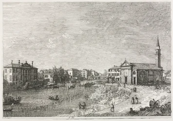 Vedute: Vista di Dolo, una città sul Brenta, a ovest di Venezia, 1735-1746