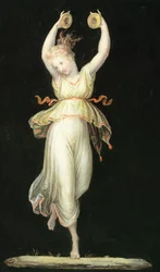 Donna che suona le nacchere di Antonio Canova, tempera