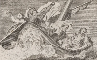 Cristo su una barca con pescatori