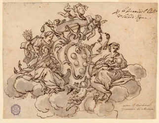 Progetto per un soffitto (?) con lo stemma del cardinale Francesco Maria de