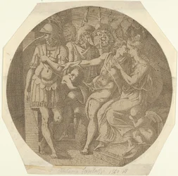 Un uomo che saluta una donna, 1540-45