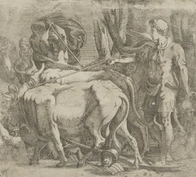 Cadmo che ara il campo dove ha seminato i denti del drago, 1540-45