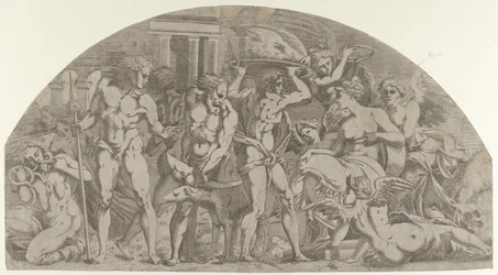 Meleagro porta la testa del cinghiale ad Atalanta, 1540-45