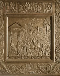 Martirio di San Paolo, dettaglio dalla porta centrale della basilica, decorata 1439-45 (bronzo)