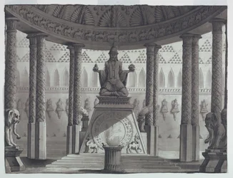 Progetto scenografico, tempio orientale