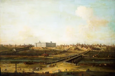 Madrid e il Palacio Real dalla riva occidentale del Manzanares, 1752-53