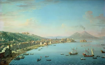 Napoli dalla baia, con il Vesuvio sullo sfondo