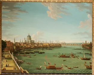 Il Tamigi dalla terrazza di Somerset House, verso la città