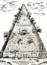 La piramide di Caio Cestio costruita c.12 a.C., Roma