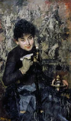 Donna con calamaio
