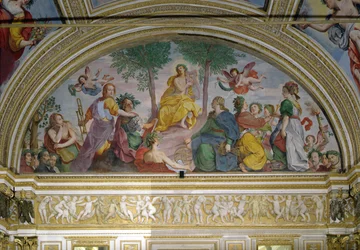 La Sala degli Specchi, Apollo e le Muse