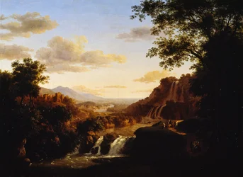 Paesaggio con cascata