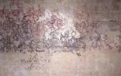 Torneo di battaglia, frammento di pittura murale dalla Sala del Pisanello (ex Sala dei Principi)