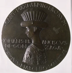Medaglia ritratto raffigurante Gianfrancesco Gonzaga (13945-1444) 1446-8