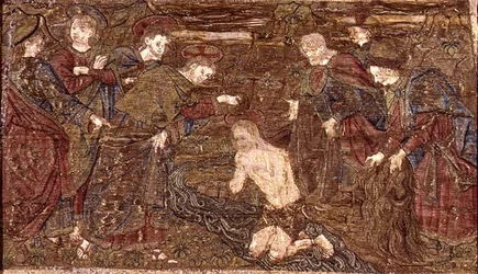 Cristo Battezza San Giovanni Battista, arazzo che raffigura scene della vita del santo